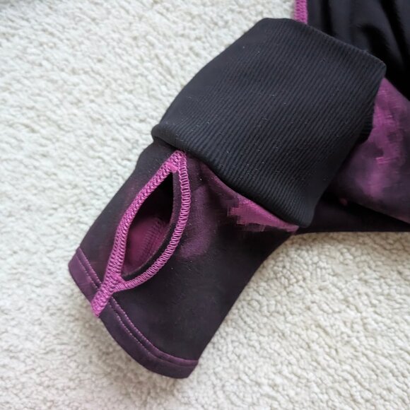 EUC Lululemon Daily Practice Jacket Blooming Pixie Raspberry Black Women's 8 run - Picture 10 of 14